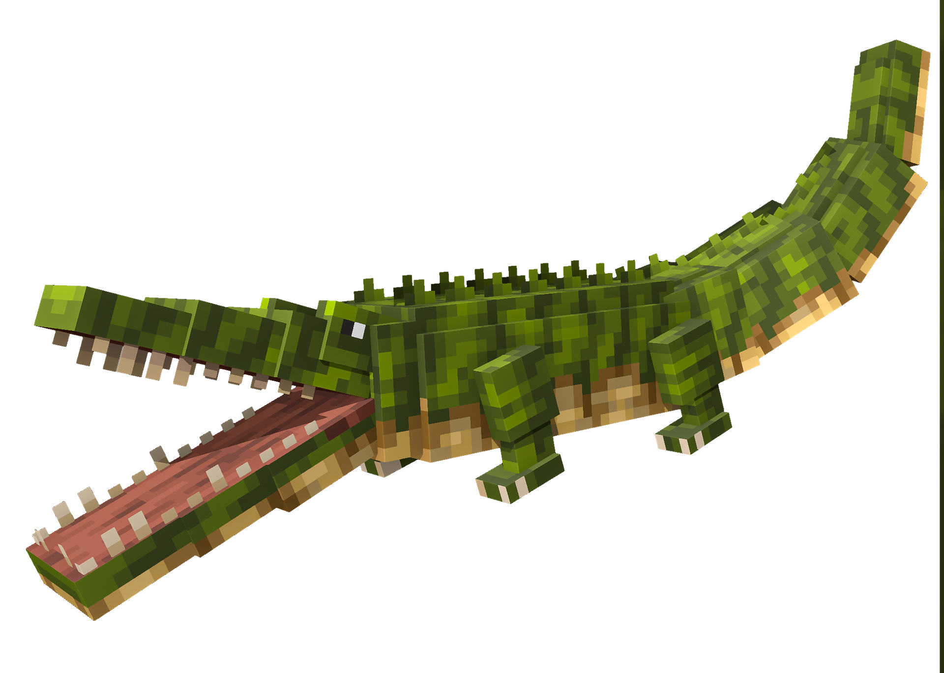 Minecraft Render of a crocodile